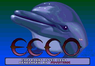 Заставка игры Ecco the Dolphin